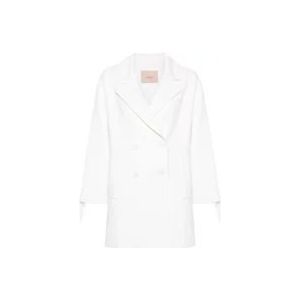 Twinset Double-Breasted Coats , White , Dames , Maat: M