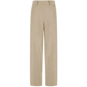 Herno, Dames, Broeken, Beige, Maat: L Flanel,
