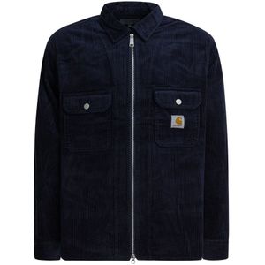 Carhartt Wip, Heren, Jassen, Blauw, Maat: S Katoen,