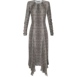 Elisabetta Franchi, Dames, Jurken, Grijs, Maat: S