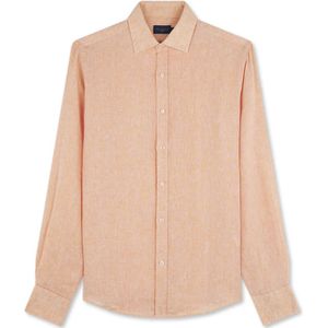 Paul & Shark, Heren, Overhemden, Oranje, Maat: 5XL Linnen,
