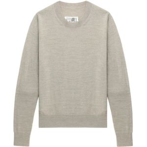 MM6 Maison Margiela, Dames, Truien, Grijs, Maat: L Wol,