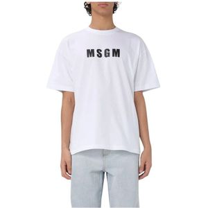 Msgm, Heren, Tops, Wit, Maat: M