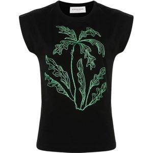 Ermanno Scervino, Dames, Tops, Zwart, Maat: M Katoen,