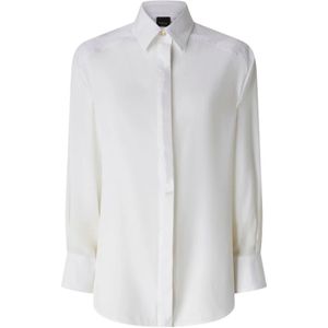 Pinko, Dames, Blouses & Shirts, Wit, Maat: M Viscose,