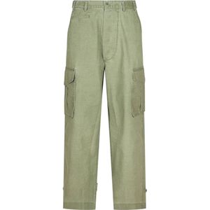 Kenzo, Heren, Broeken, Groen, Maat: XS