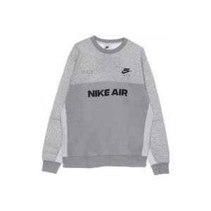 Nike Geborstelde Crewneck Sweatshirt , Gray , Heren , Maat: XL