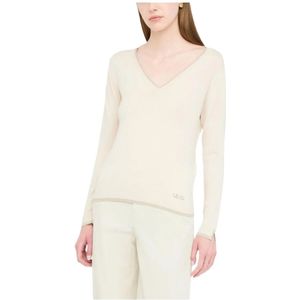 Liu Jo, Dames, Truien, Beige, Maat: XS Viscose,