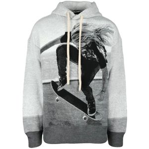 Palm Angels, Heren, Sweatshirts & Hoodies, Grijs, Maat: S Acryl,