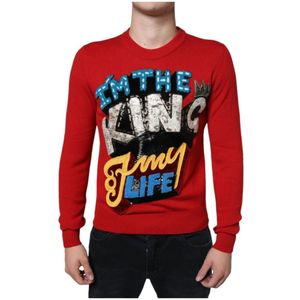 Dolce & Gabbana, Heren, Truien, Veelkleurig, Maat: XS Wol,