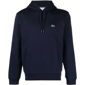 Lacoste, Heren, Sweatshirts & Hoodies, Blauw, Maat: XS Fleece,