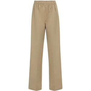 Prada, Dames, Broeken, Beige, Maat: XS Katoen,