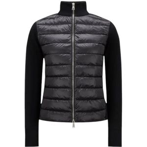 Moncler, Dames, Jassen, Zwart, Maat: XL Wol,