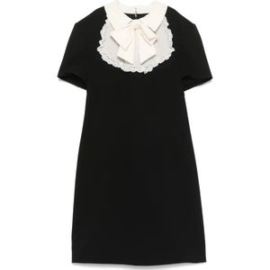 Alessandra Rich, Dames, Jurken, Zwart, Maat: S Zijde,