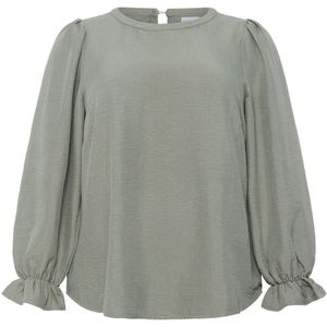 Kaffe Curve, Dames, Blouses & Shirts, Grijs, Maat: 5XL