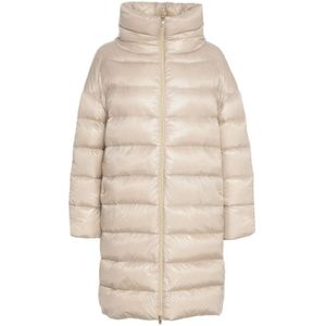Herno, Dames, Mantels, Beige, Maat: L Polyamide,