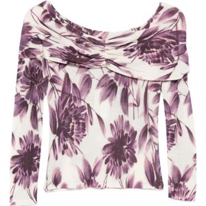 Twinset, Dames, Blouses & Shirts, Veelkleurig, Maat: M Wol,