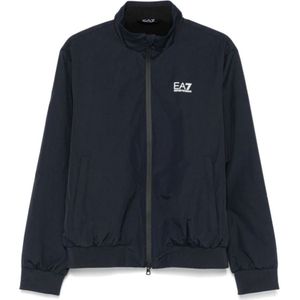 Emporio Armani - EA7 - Donsjack - Blauw - Sportief Kort - Polyester