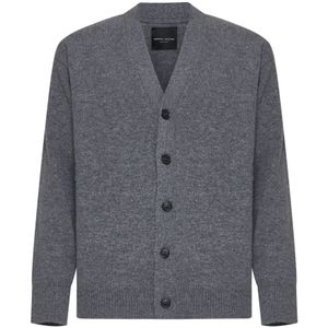 Roberto Collina, Heren, Truien, Grijs, Maat: L Wol,