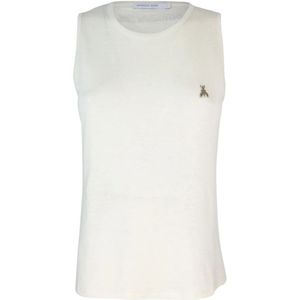 Patrizia Pepe, Dames, Tops, Beige, Maat: XS Linnen,