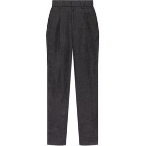 Giorgio Armani, Heren, Broeken, Grijs, Maat: M Linnen,