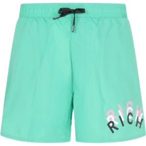 John Richmond, Heren, Badkleding, Groen, Maat: S Poliester,