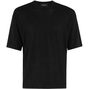 Roberto Collina, Heren, Tops, Zwart, Maat: S Wol,