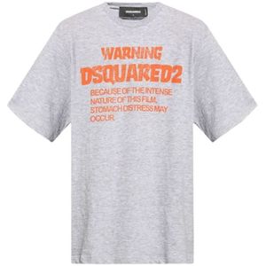 Dsquared2, Heren, Tops, Grijs, Maat: 2XL Katoen,