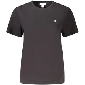 Calvin Klein, Dames, Tops, Zwart, Maat: L Katoen,