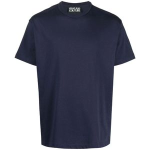 Versace Jeans Couture, Heren, Tops, Blauw, Maat: M Denim,