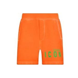 Dsquared2 Casual Shorts , Orange , Heren , Maat: L