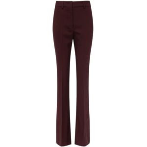 Sportmax, Dames, Broeken, Bruin, Maat: S Wol,