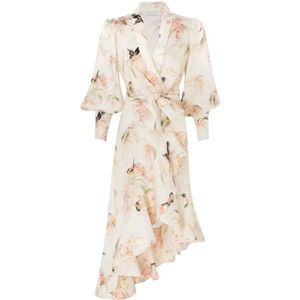 Zimmermann, Dames, Jurken, Wit, Maat: M Linnen,