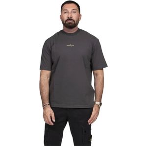 Stone Island, Heren, Tops, Grijs, Maat: XL Katoen,