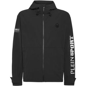 Plein Sport, Heren, Jassen, Zwart, Maat: XS Nylon,