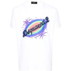 Dsquared2, Heren, Tops, Wit, Maat: S