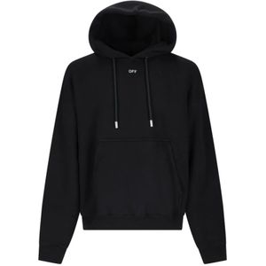 Off White, Heren, Sweatshirts & Hoodies, Zwart, Maat: L