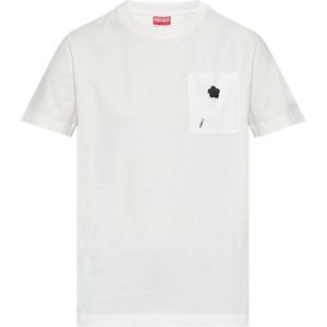 Kenzo, Dames, Tops, Wit, Maat: L Katoen,