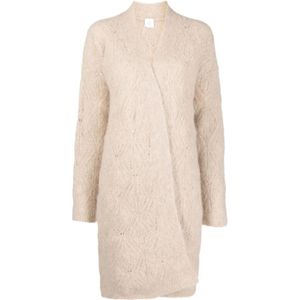 Eleventy, Dames, Truien, Beige, Maat: XS Leer,