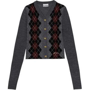 Ganni, Dames, Truien, Grijs, Maat: XS