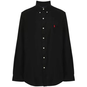Polo Ralph Lauren, Heren, Overhemden, Zwart, Maat: XL