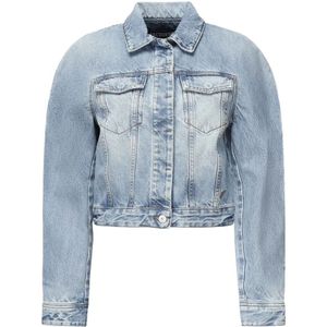 Jacquemus, Dames, Blouses & Shirts, Blauw, Maat: S Denim,