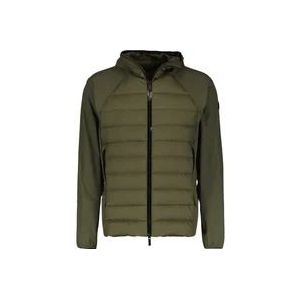 Moncler Gewatteerde Jas met Hoge Kraag , Green , Heren , Maat: 2XL