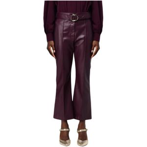 Liu Jo, Dames, Broeken, Paars, Maat: XS Leer,