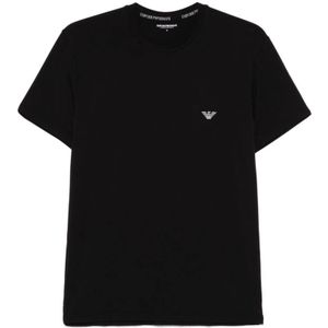 Emporio Armani, Heren, Tops, Zwart, Maat: L Katoen,