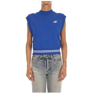 Autry - Gestreept Mouwloos Gilet - Multicolor - Blauw - Rekbaar Katoen