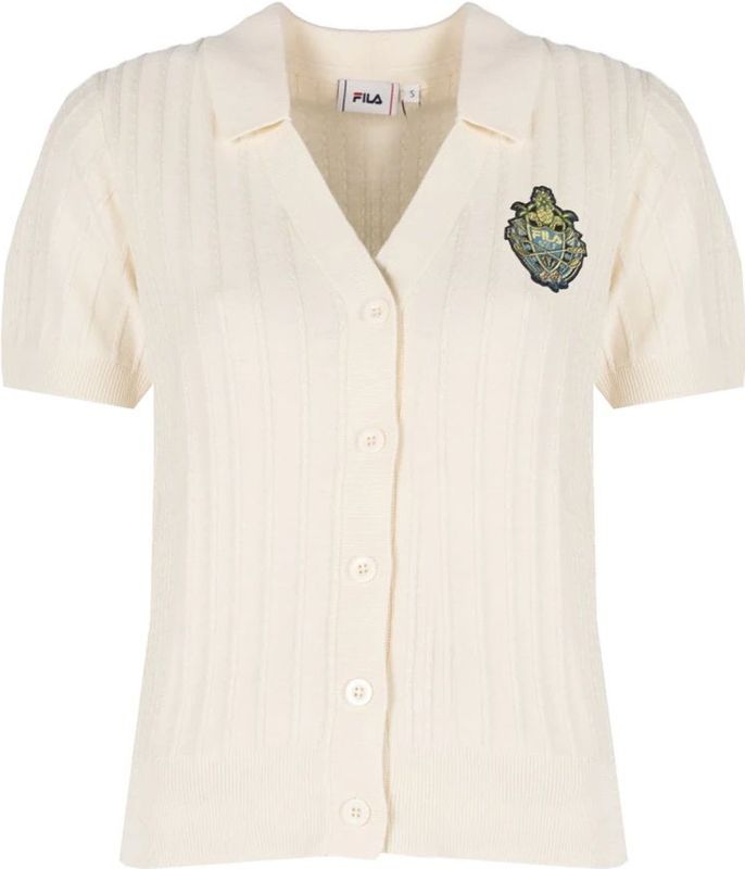 Fila - Cardigan - Dames - Zwart - Stofmix 55% Acryl 45% Katoen