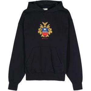 Bally, Heren, Sweatshirts & Hoodies, Blauw, Maat: S Wol,