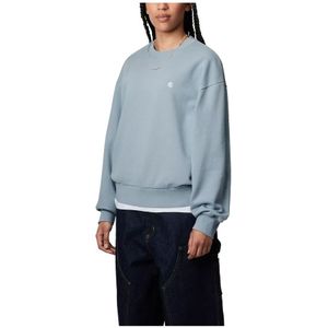 Carhartt Wip, Dames, Sweatshirts & Hoodies, Blauw, Maat: XS Katoen,