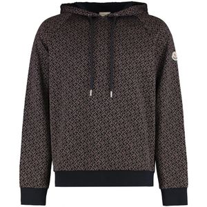 Moncler, Heren, Sweatshirts & Hoodies, Zwart, Maat: 2XL Katoen,